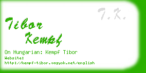 tibor kempf business card